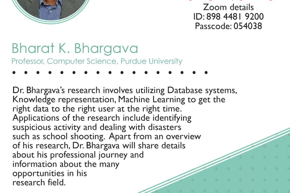 Dr. Bhargava IIScAANA Seminar Flyer
